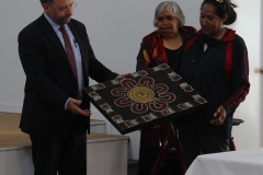 Tim Wishart receiving Boonthamurra gift to QSNTS